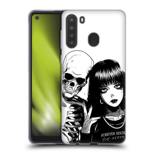 Zombie Makeout Club Art Forever Knows Best Soft Gel Case for Samsung Galaxy A21 (2020)