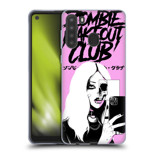 Zombie Makeout Club Art Selfie Skull Soft Gel Case for Samsung Galaxy A21 (2020)