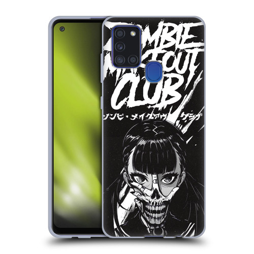 Zombie Makeout Club Art Face Off Soft Gel Case for Samsung Galaxy A21s (2020)