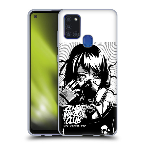 Zombie Makeout Club Art Facepiece Soft Gel Case for Samsung Galaxy A21s (2020)
