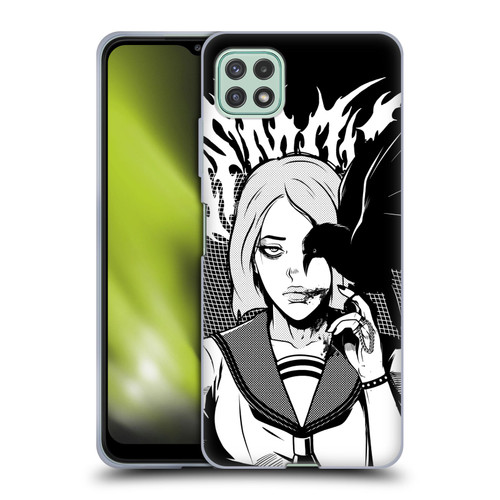 Zombie Makeout Club Art Crow Soft Gel Case for Samsung Galaxy A22 5G / F42 5G (2021)