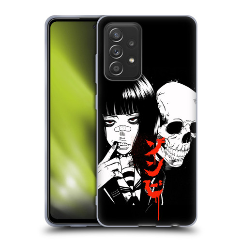 Zombie Makeout Club Art Girl And Skull Soft Gel Case for Samsung Galaxy A52 / A52s / 5G (2021)