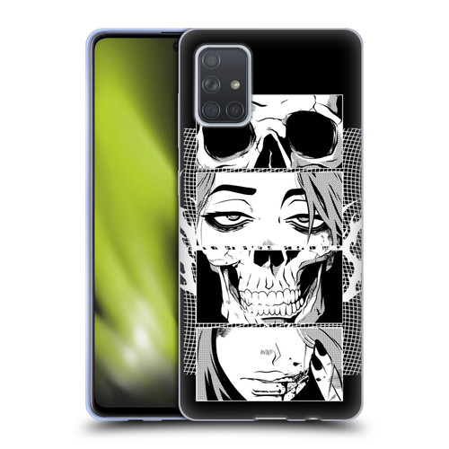 Zombie Makeout Club Art Skull Collage Soft Gel Case for Samsung Galaxy A71 (2019)