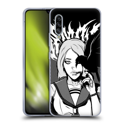 Zombie Makeout Club Art Crow Soft Gel Case for Samsung Galaxy A90 5G (2019)