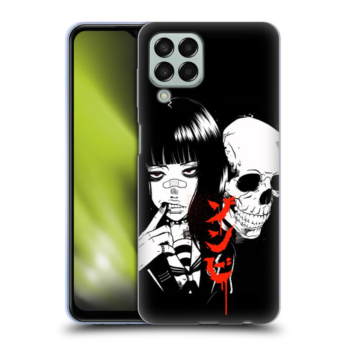 Zombie Makeout Club Art Girl And Skull Soft Gel Case for Samsung Galaxy M33 (2022)