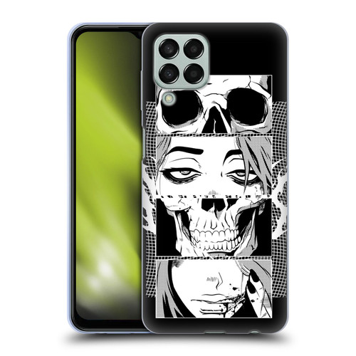 Zombie Makeout Club Art Skull Collage Soft Gel Case for Samsung Galaxy M33 (2022)
