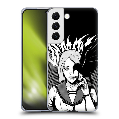 Zombie Makeout Club Art Crow Soft Gel Case for Samsung Galaxy S22 5G