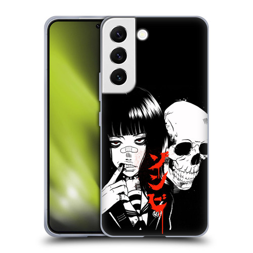 Zombie Makeout Club Art Girl And Skull Soft Gel Case for Samsung Galaxy S22 5G
