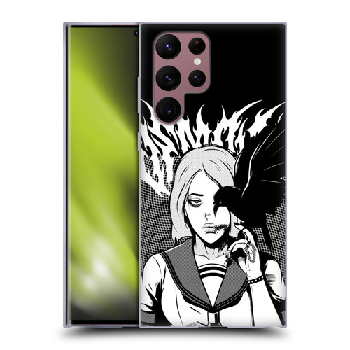 Zombie Makeout Club Art Crow Soft Gel Case for Samsung Galaxy S22 Ultra 5G