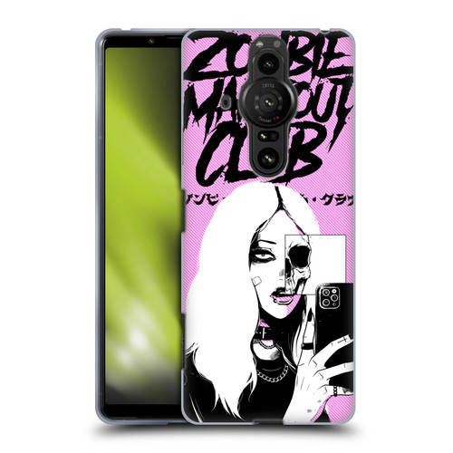 Zombie Makeout Club Art Selfie Skull Soft Gel Case for Sony Xperia Pro-I