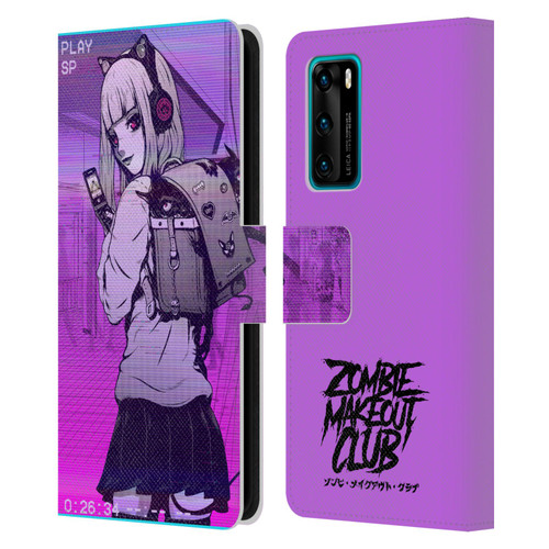Zombie Makeout Club Art Drama Rides On My Back Leather Book Wallet Case Cover For Huawei P40 5G