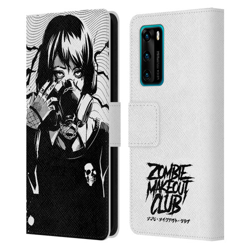 Zombie Makeout Club Art Facepiece Leather Book Wallet Case Cover For Huawei P40 5G