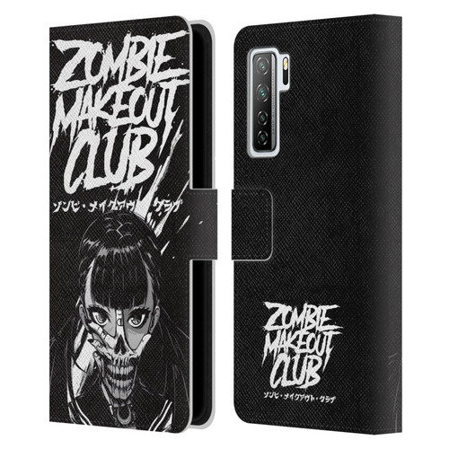 Zombie Makeout Club Art Face Off Leather Book Wallet Case Cover For Huawei Nova 7 SE/P40 Lite 5G