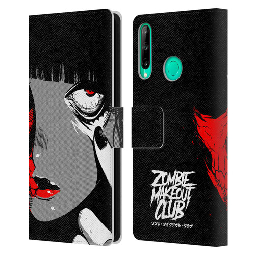 Zombie Makeout Club Art Eye Leather Book Wallet Case Cover For Huawei P40 lite E