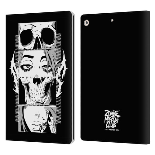 Zombie Makeout Club Art Skull Collage Leather Book Wallet Case Cover For Apple iPad 10.2 2019/2020/2021