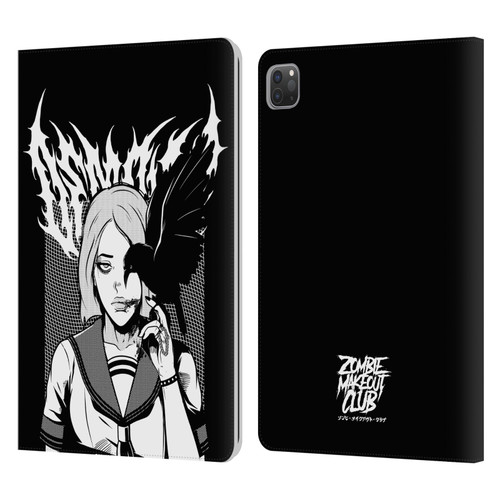 Zombie Makeout Club Art Crow Leather Book Wallet Case Cover For Apple iPad Pro 11 2020 / 2021 / 2022