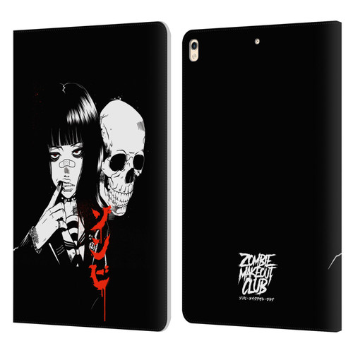 Zombie Makeout Club Art Girl And Skull Leather Book Wallet Case Cover For Apple iPad Pro 10.5 (2017)