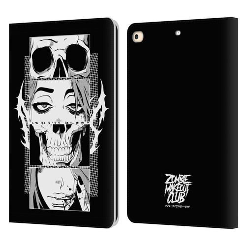 Zombie Makeout Club Art Skull Collage Leather Book Wallet Case Cover For Apple iPad 9.7 2017 / iPad 9.7 2018