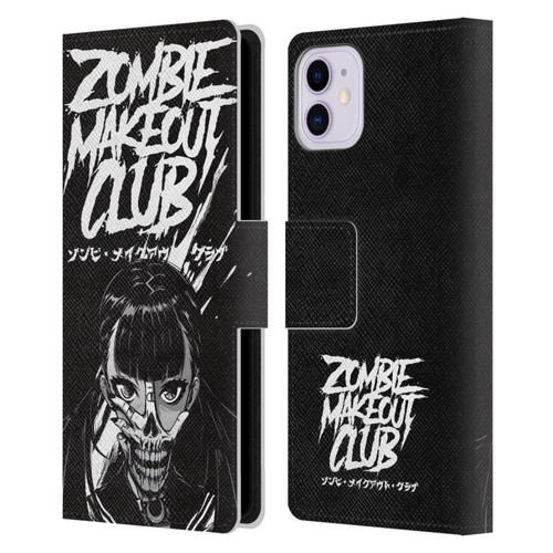 Zombie Makeout Club Art Face Off Leather Book Wallet Case Cover For Apple iPhone 11