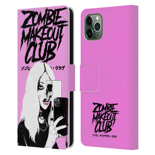 Zombie Makeout Club Art Selfie Skull Leather Book Wallet Case Cover For Apple iPhone 11 Pro Max