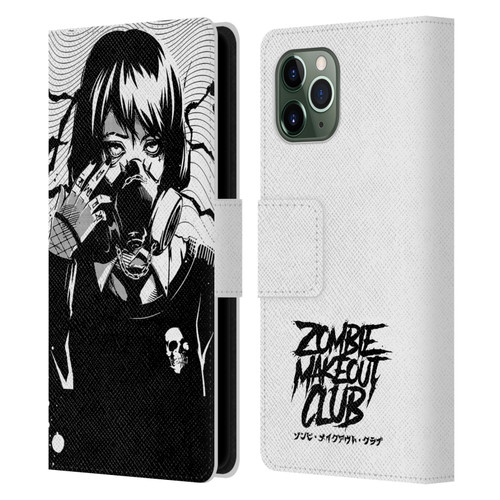 Zombie Makeout Club Art Facepiece Leather Book Wallet Case Cover For Apple iPhone 11 Pro