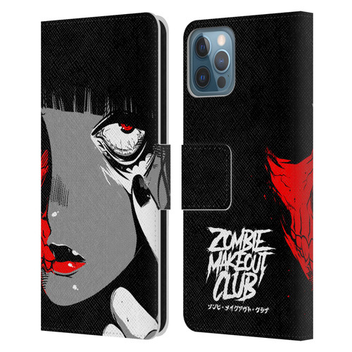 Zombie Makeout Club Art Eye Leather Book Wallet Case Cover For Apple iPhone 12 / iPhone 12 Pro