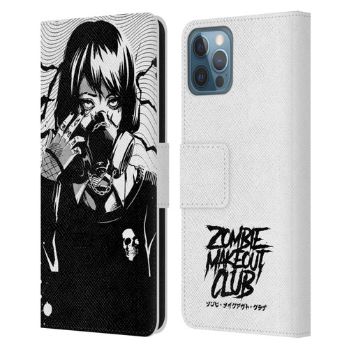 Zombie Makeout Club Art Facepiece Leather Book Wallet Case Cover For Apple iPhone 12 / iPhone 12 Pro