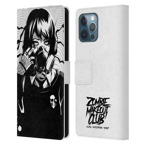 Zombie Makeout Club Art Facepiece Leather Book Wallet Case Cover For Apple iPhone 12 Pro Max