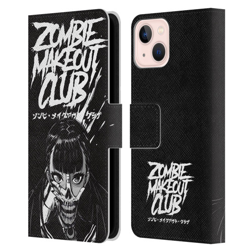 Zombie Makeout Club Art Face Off Leather Book Wallet Case Cover For Apple iPhone 13