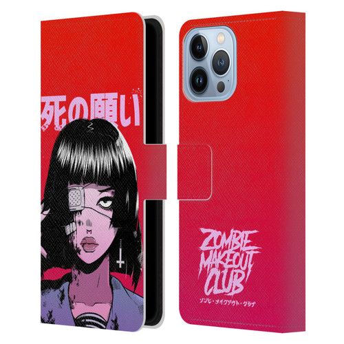 Zombie Makeout Club Art Eye Patch Leather Book Wallet Case Cover For Apple iPhone 13 Pro Max