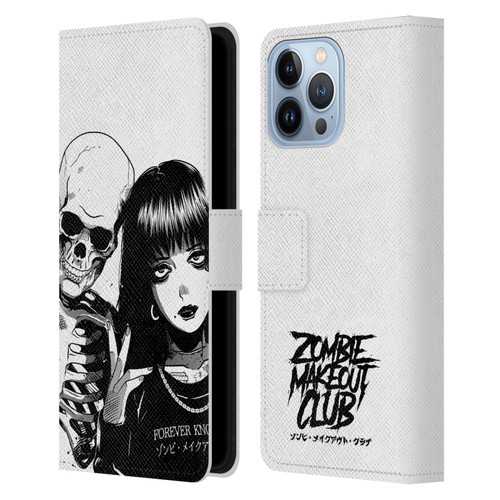 Zombie Makeout Club Art Forever Knows Best Leather Book Wallet Case Cover For Apple iPhone 13 Pro Max