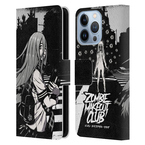 Zombie Makeout Club Art They Are Watching Leather Book Wallet Case Cover For Apple iPhone 13 Pro