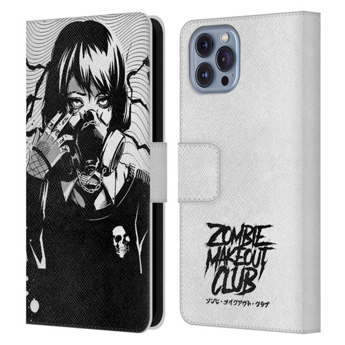 Zombie Makeout Club Art Facepiece Leather Book Wallet Case Cover For Apple iPhone 14
