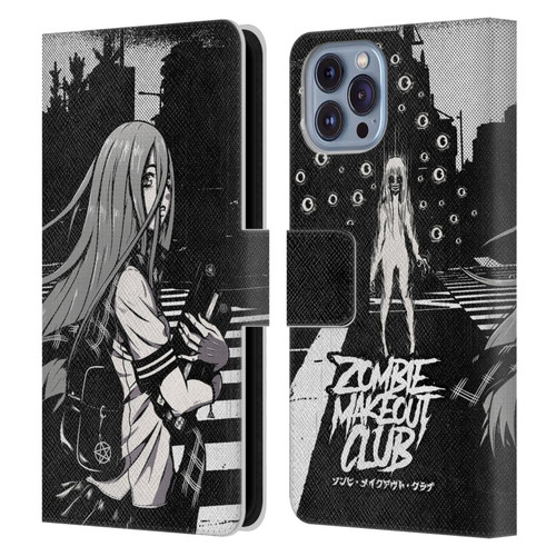 Zombie Makeout Club Art They Are Watching Leather Book Wallet Case Cover For Apple iPhone 14