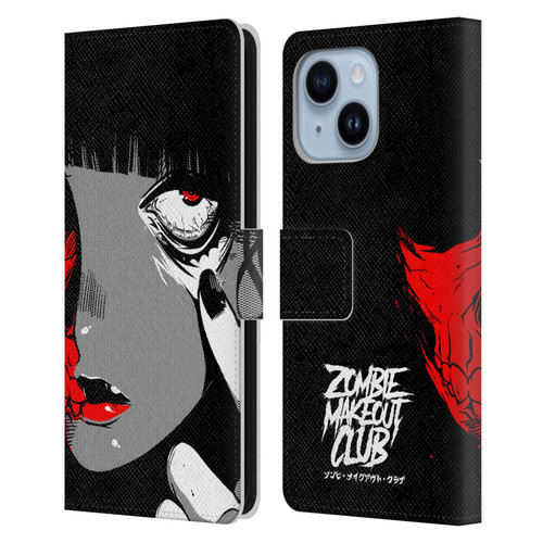 Zombie Makeout Club Art Eye Leather Book Wallet Case Cover For Apple iPhone 14 Plus