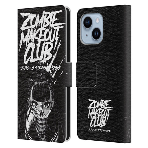 Zombie Makeout Club Art Face Off Leather Book Wallet Case Cover For Apple iPhone 14 Plus