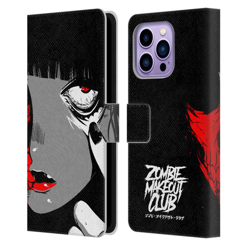Zombie Makeout Club Art Eye Leather Book Wallet Case Cover For Apple iPhone 14 Pro Max