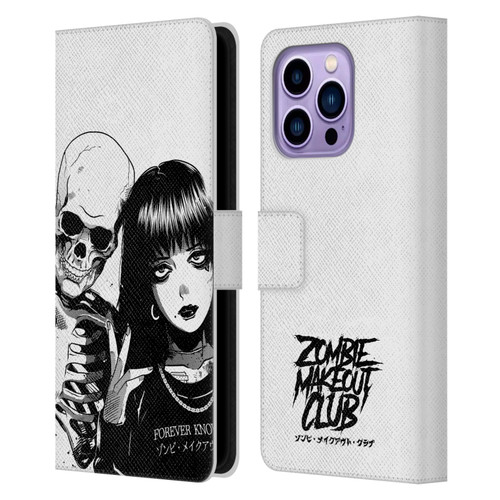 Zombie Makeout Club Art Forever Knows Best Leather Book Wallet Case Cover For Apple iPhone 14 Pro Max