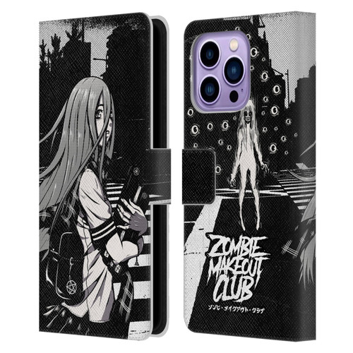 Zombie Makeout Club Art They Are Watching Leather Book Wallet Case Cover For Apple iPhone 14 Pro Max