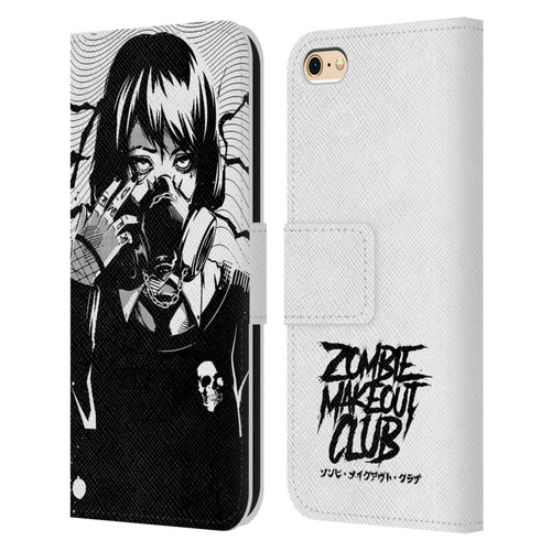 Zombie Makeout Club Art Facepiece Leather Book Wallet Case Cover For Apple iPhone 6 / iPhone 6s