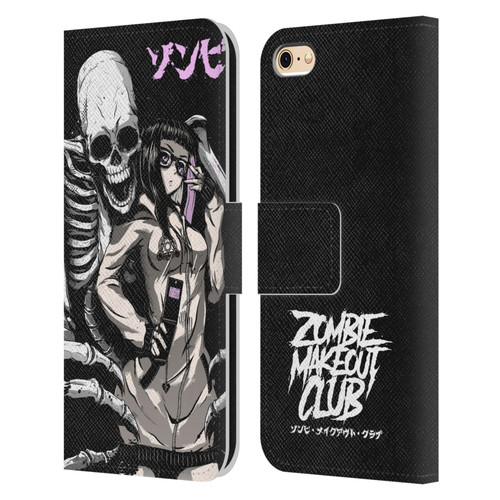 Zombie Makeout Club Art Stop Drop Selfie Leather Book Wallet Case Cover For Apple iPhone 6 / iPhone 6s