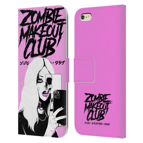 Zombie Makeout Club Art Selfie Skull Leather Book Wallet Case Cover For Apple iPhone 6 Plus / iPhone 6s Plus