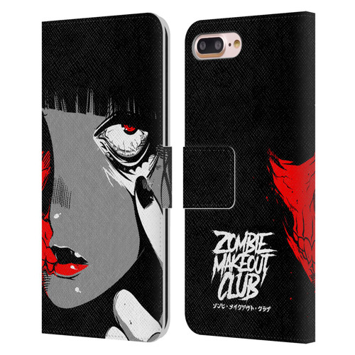 Zombie Makeout Club Art Eye Leather Book Wallet Case Cover For Apple iPhone 7 Plus / iPhone 8 Plus