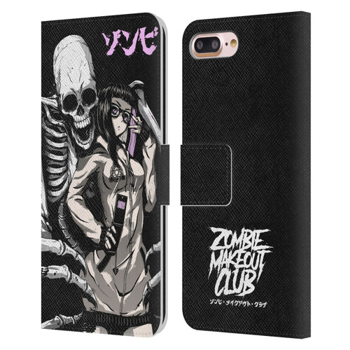 Zombie Makeout Club Art Stop Drop Selfie Leather Book Wallet Case Cover For Apple iPhone 7 Plus / iPhone 8 Plus