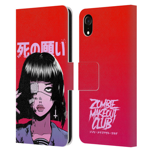 Zombie Makeout Club Art Eye Patch Leather Book Wallet Case Cover For Apple iPhone XR
