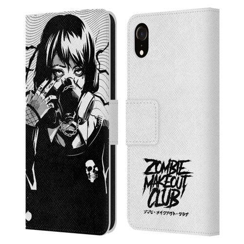 Zombie Makeout Club Art Facepiece Leather Book Wallet Case Cover For Apple iPhone XR