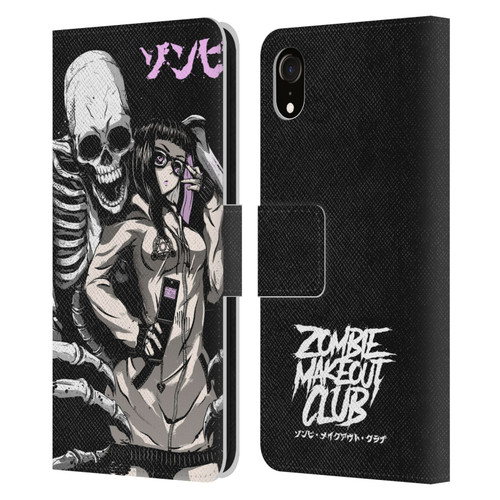 Zombie Makeout Club Art Stop Drop Selfie Leather Book Wallet Case Cover For Apple iPhone XR