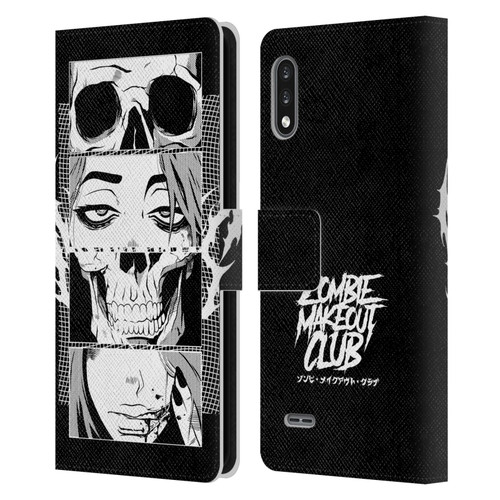 Zombie Makeout Club Art Skull Collage Leather Book Wallet Case Cover For LG K22