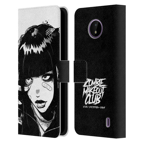 Zombie Makeout Club Art See Thru You Leather Book Wallet Case Cover For Nokia C10 / C20