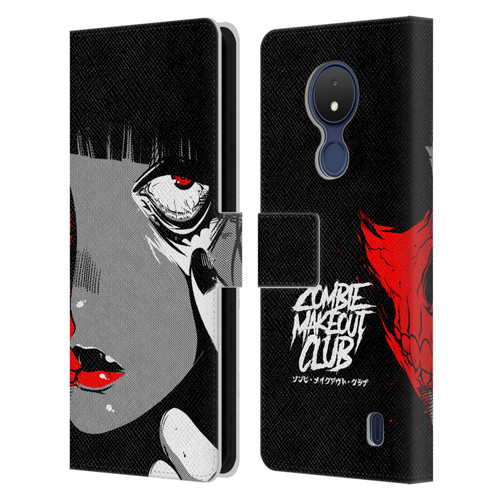 Zombie Makeout Club Art Eye Leather Book Wallet Case Cover For Nokia C21